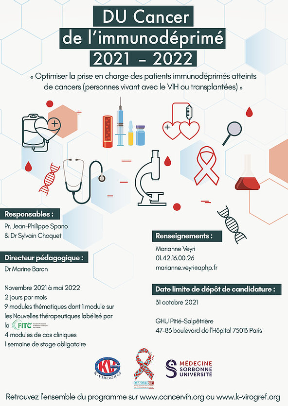 Affiche DU Cancer de l'immunodéprimé 2021