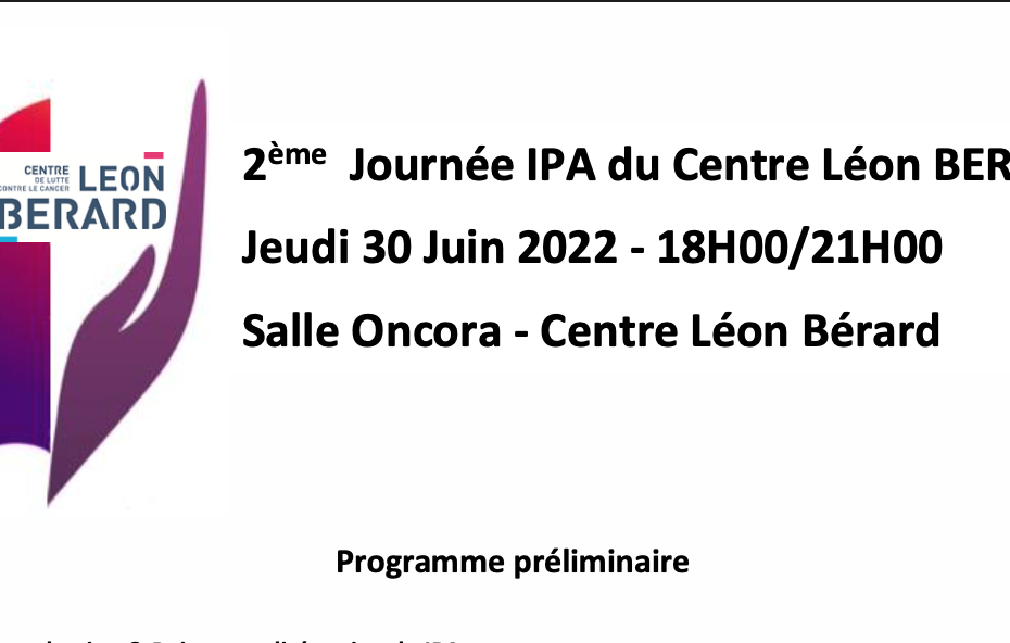 2ème Journée IPA Centre Léon Bérard