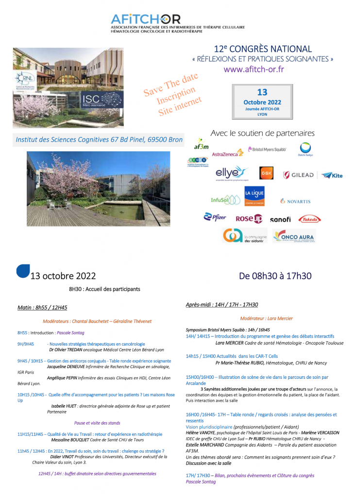 Congrès AFITCH-OR 2022 - Programme version finale